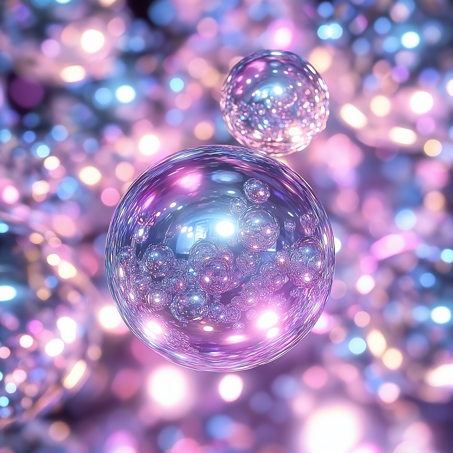 Translucent Spheres with Colorful Bokeh