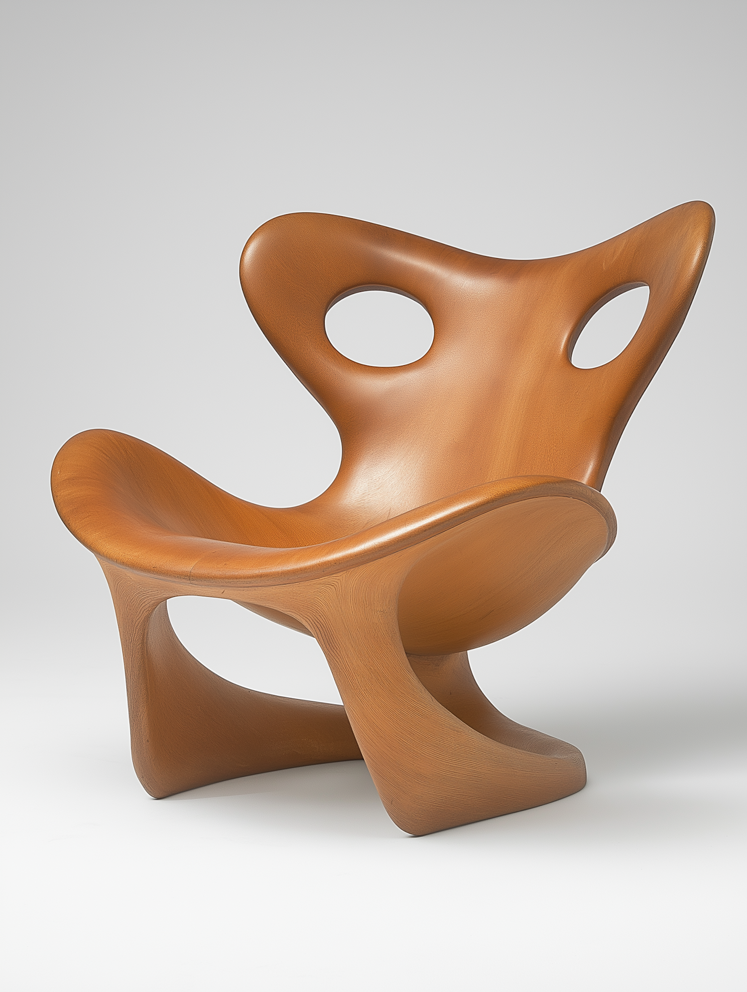 Sculptural Wooden Chair