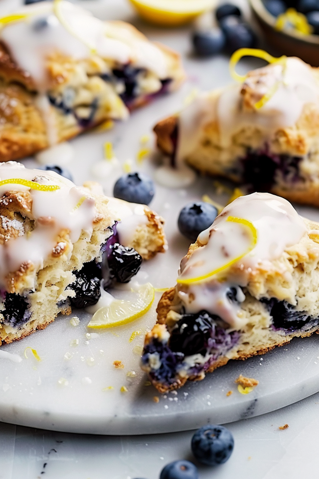 Artistic Blueberry Scones Display