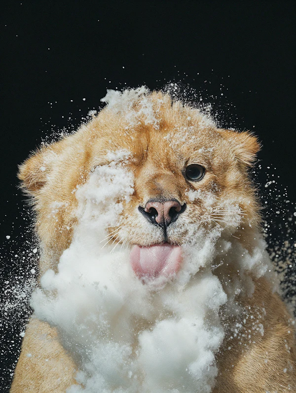 Playful Fluffy Dog