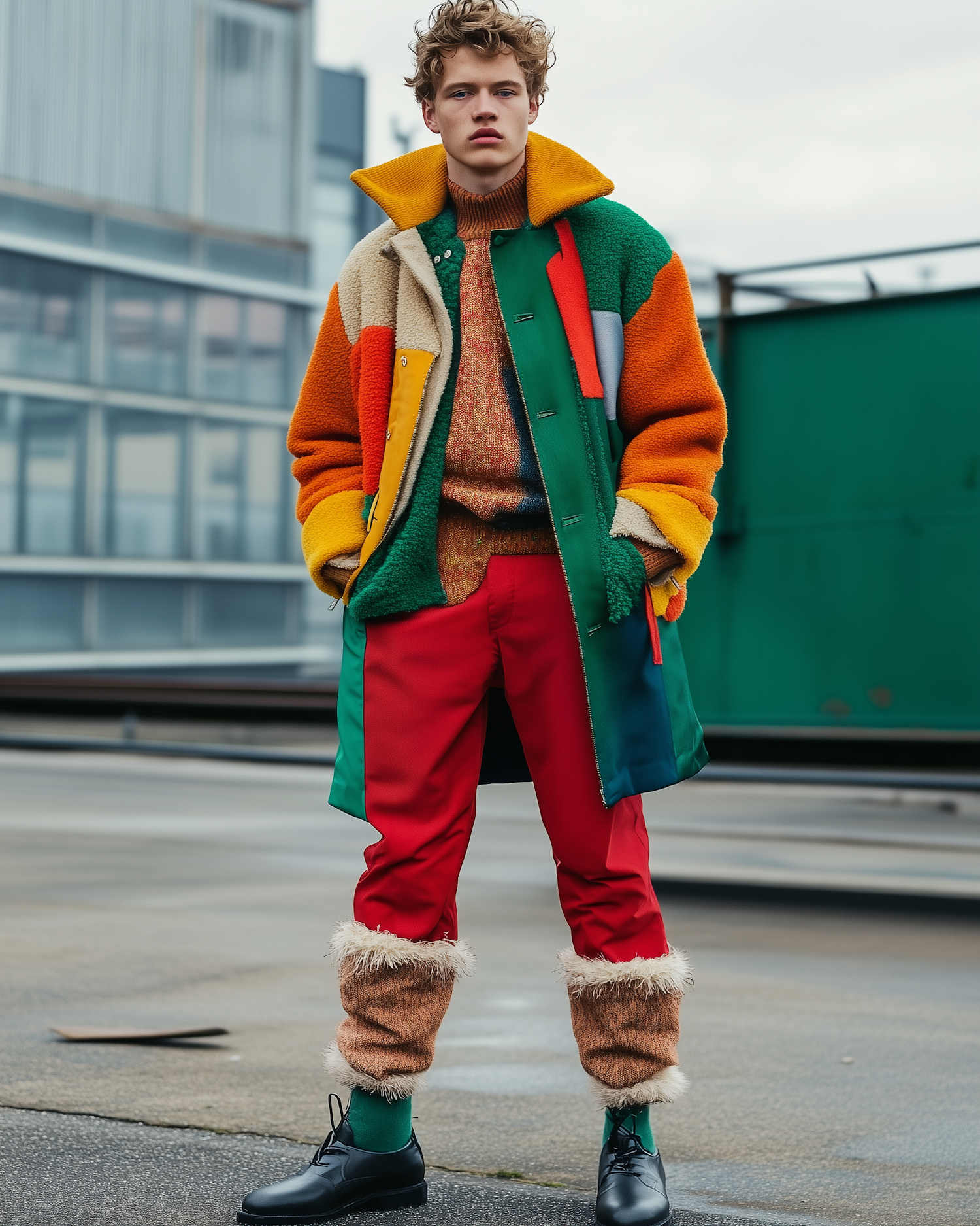 Fashionable Young Man in Urban Setting