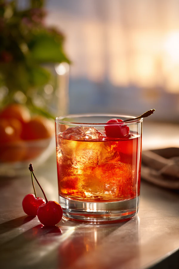 Red Cocktail at Sunset