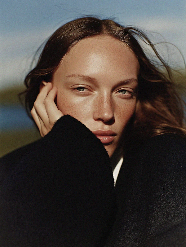 Freckled Face Portrait