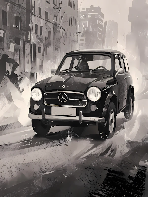 Vintage Car Illustration
