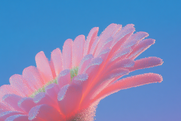 Dewy Pink Flower Close-Up