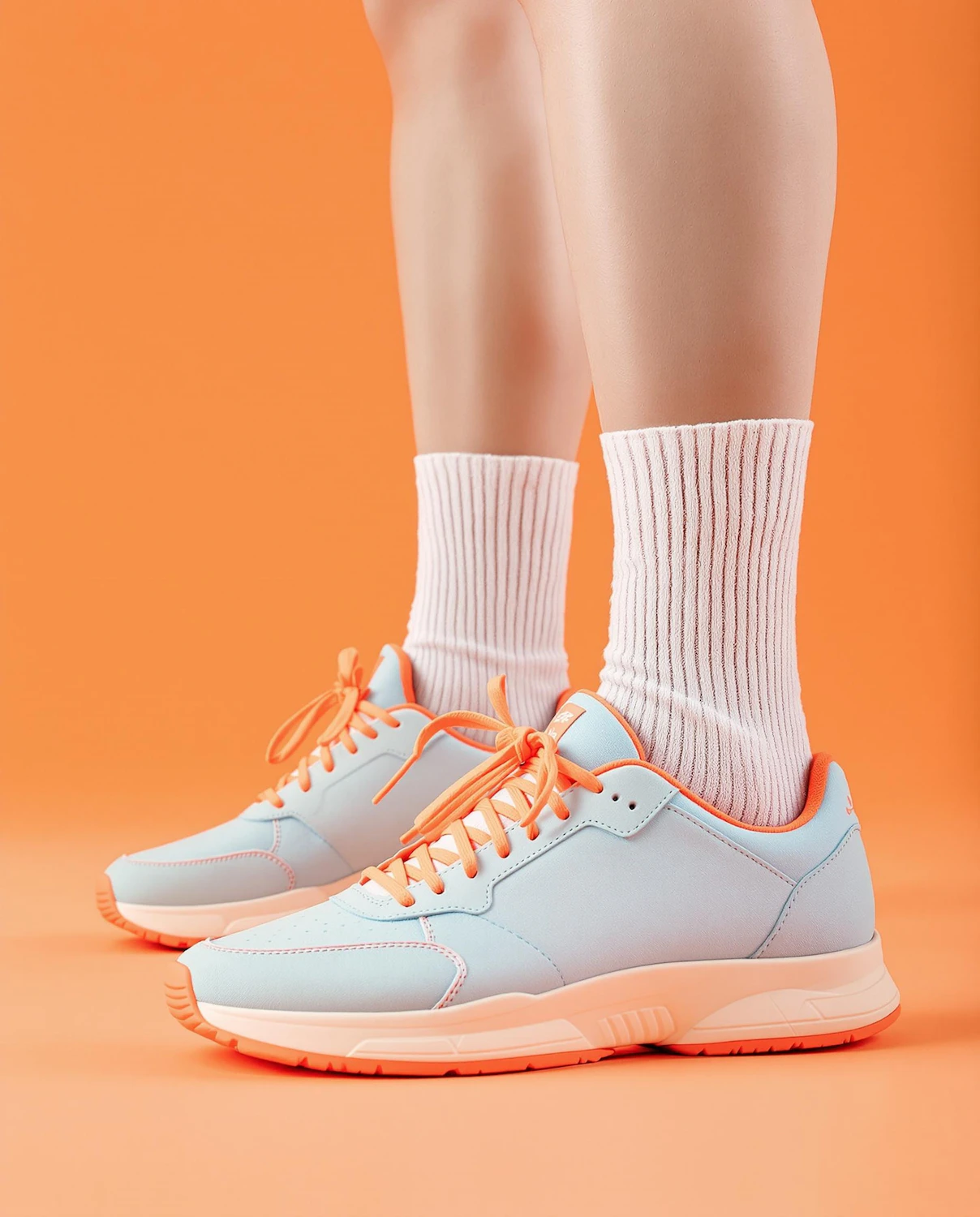 Citrus Court sneaker in blue and orange