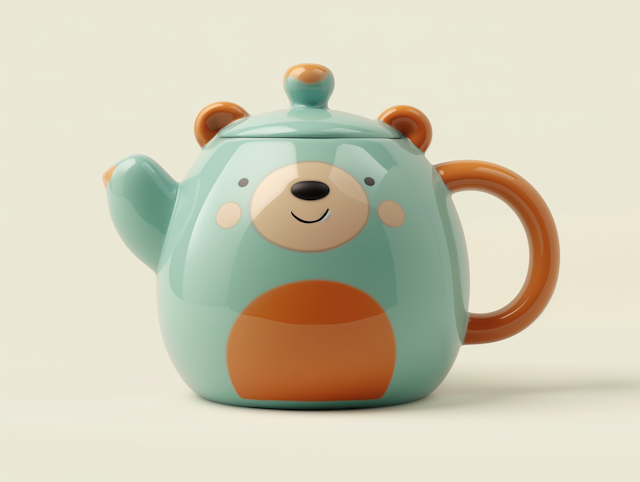 Whimsical Cartoon Bear Teapot