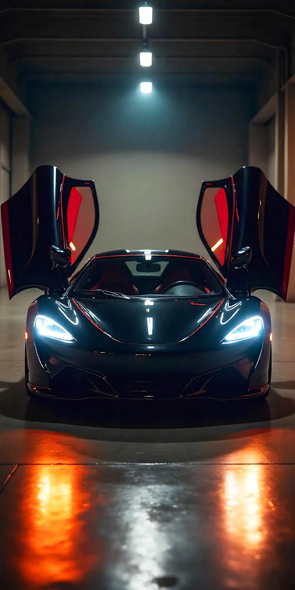 Futuristic Sports Car with Scissor Doors