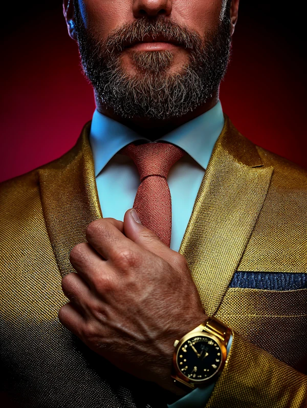 Man in Gold Suit