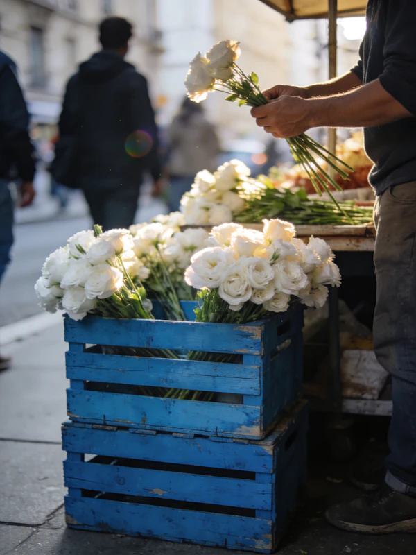 Flower Vendor Scene