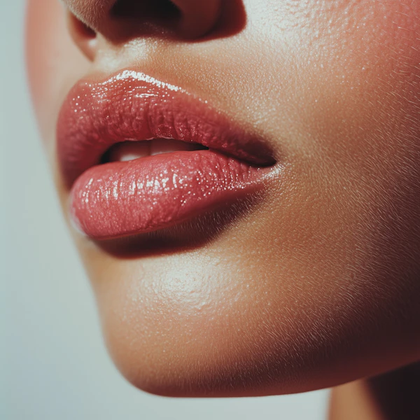 Glossy Lips Close-Up