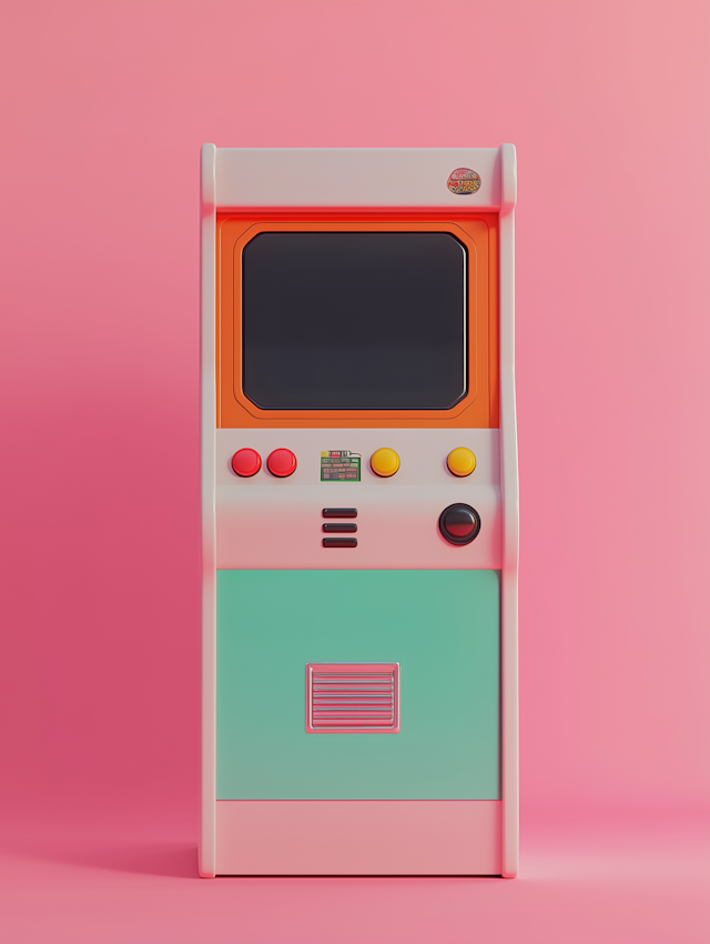 Vintage Arcade Machine in Pink