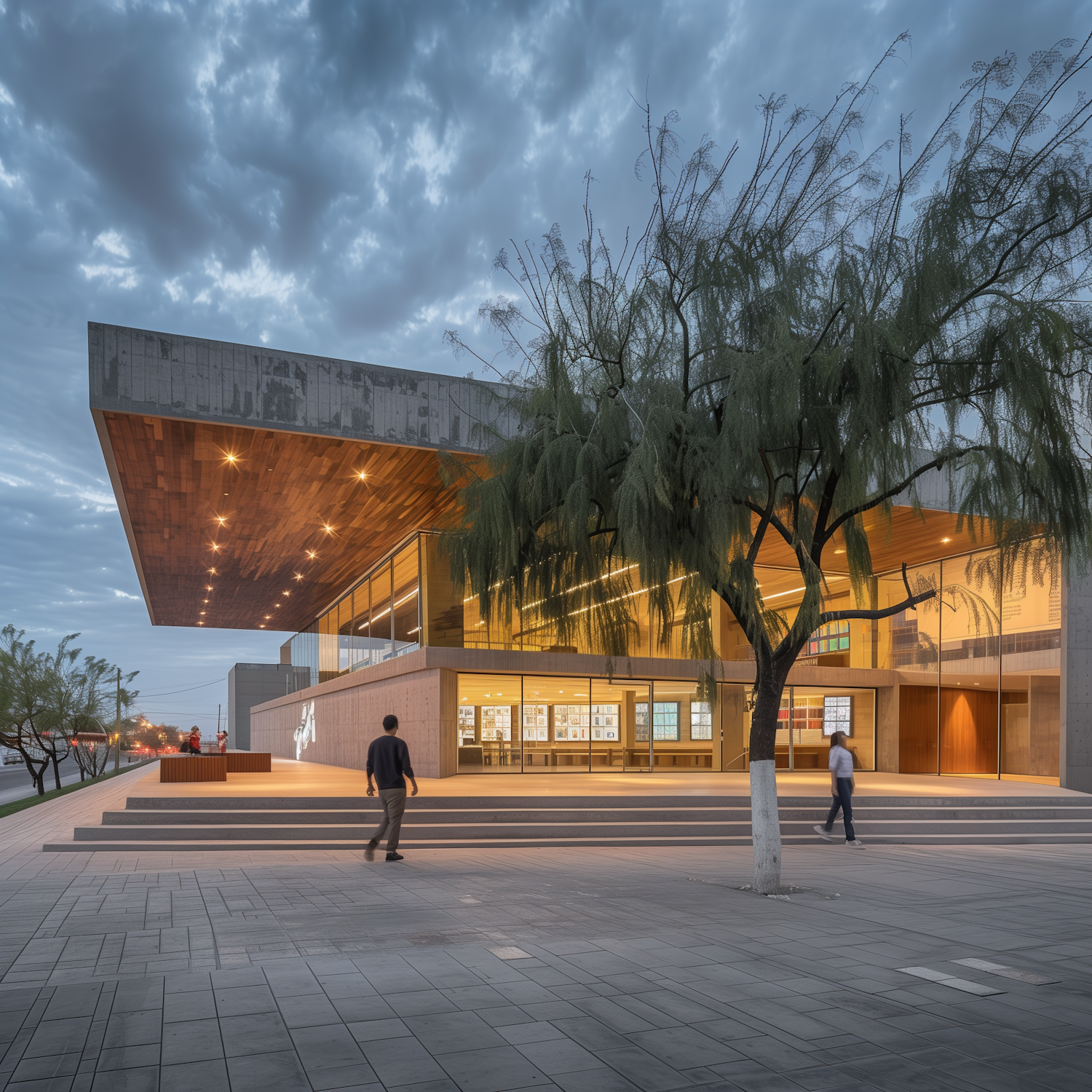 Modern Architectural Elegance at Dusk