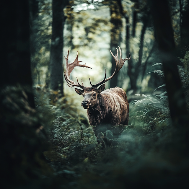 Majestic Stag in Forest