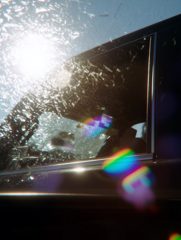 Shattered Car Window