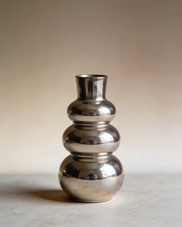 Polished Metallic Vase