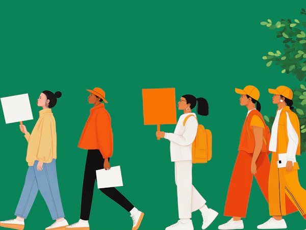 Diverse Protest March