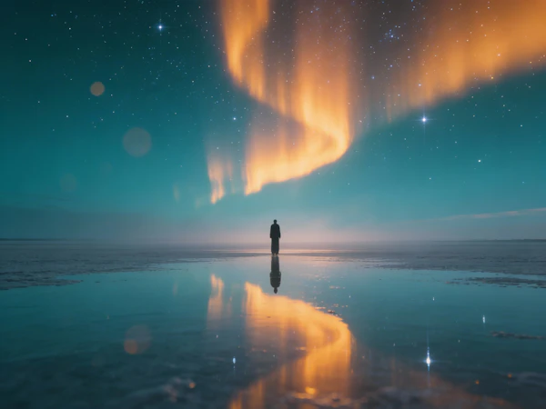Aurora Reflection Scene