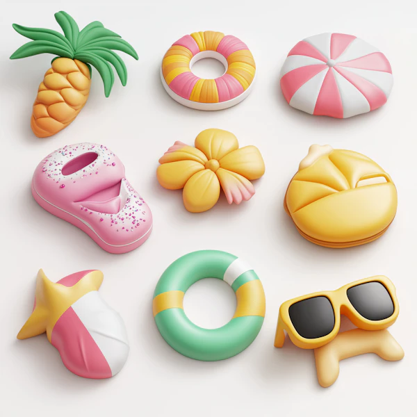 Summer 3D Objects