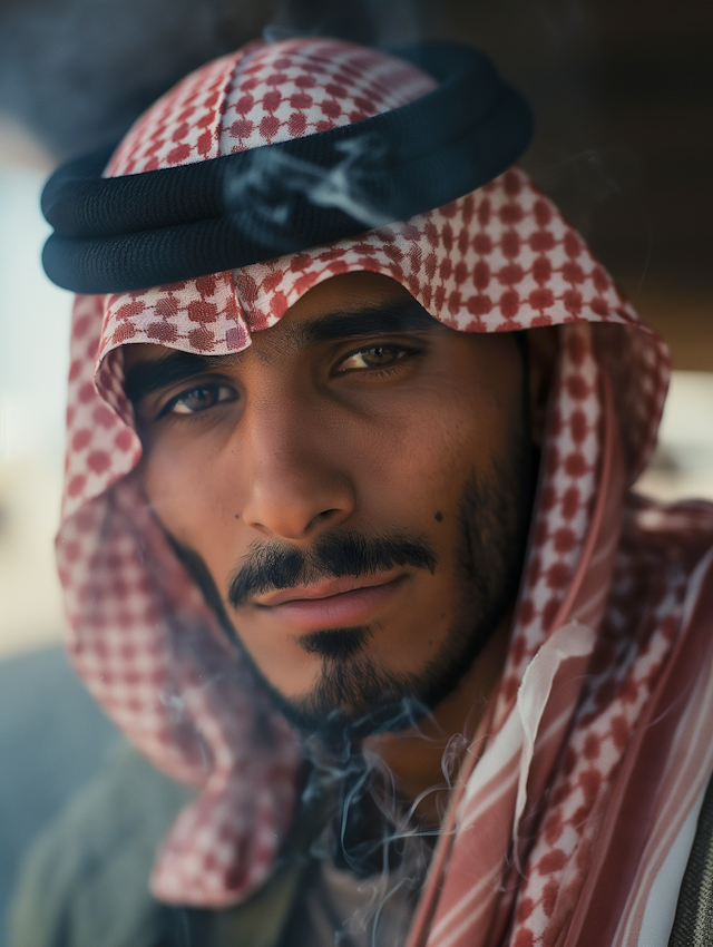 Portrait of Young Man in Keffiyeh