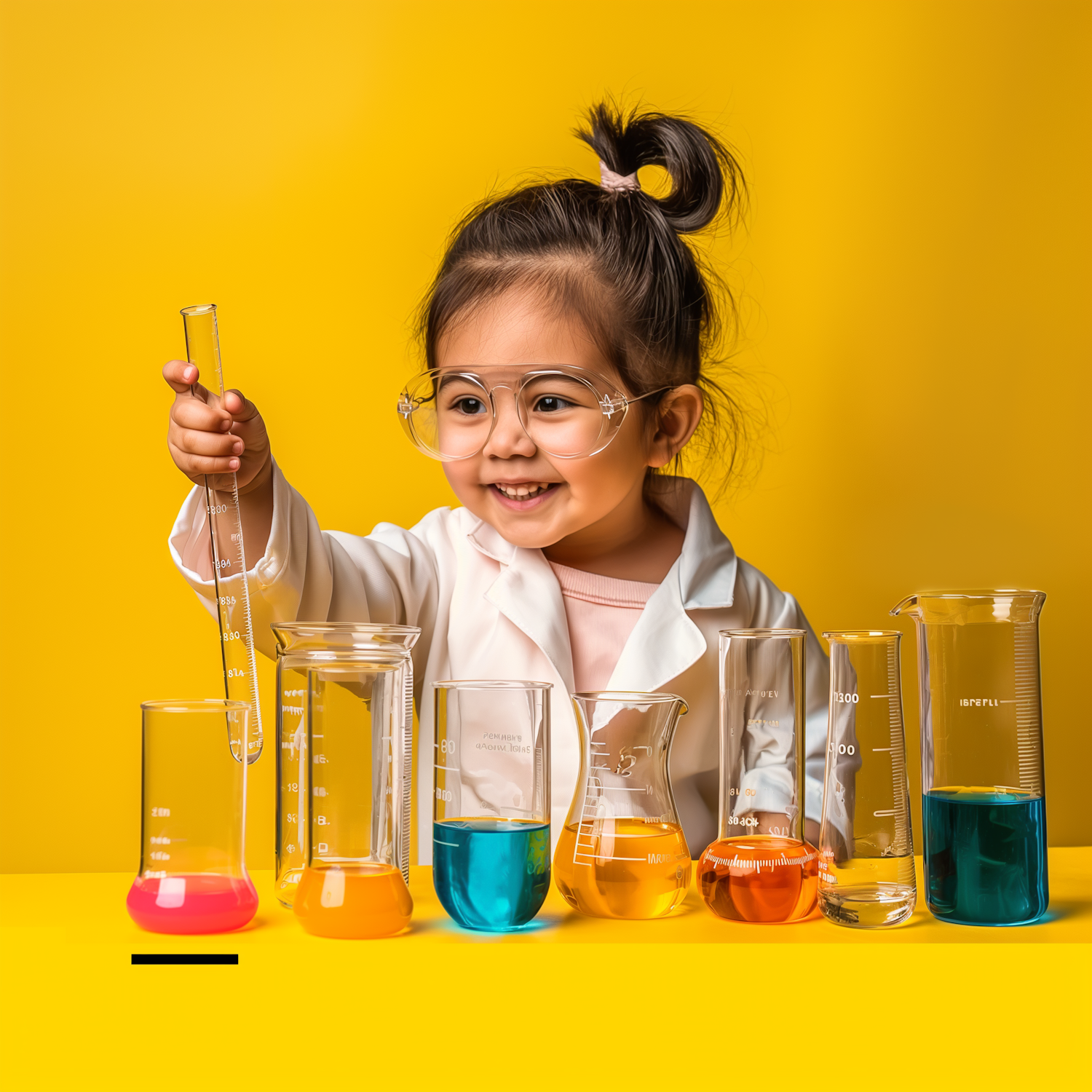 Young Girl as a Scientist