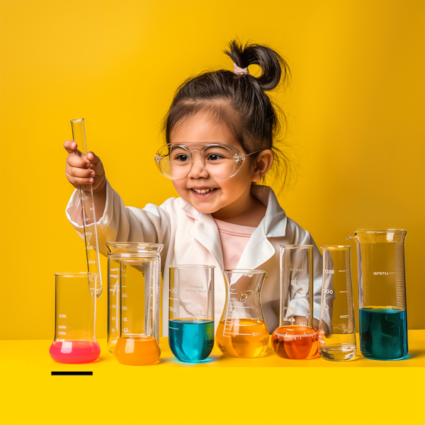 Young Girl as a Scientist