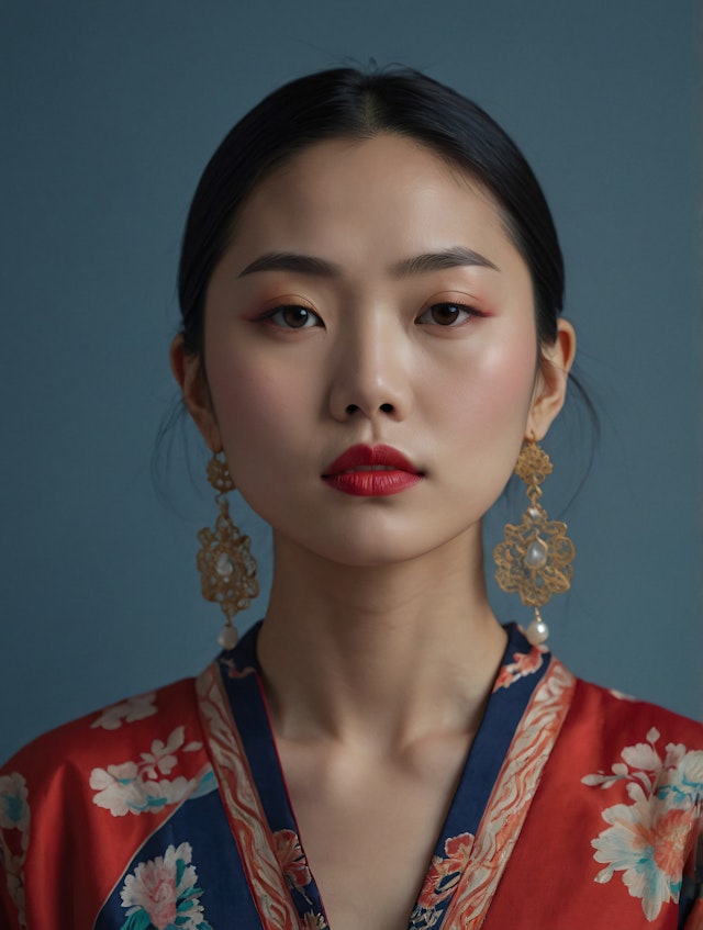 Elegant Woman in Red