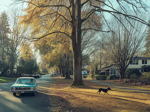 Autumn Serenity on Retro Street