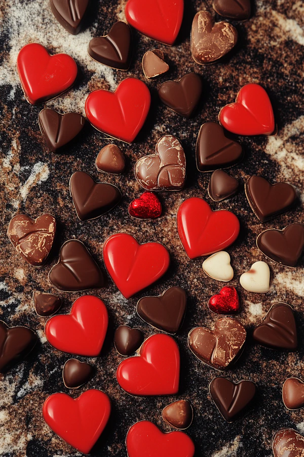 Heart-Shaped Chocolates Assortment