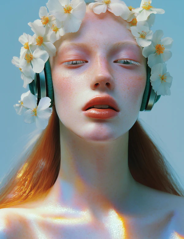 Serene Floral Portrait
