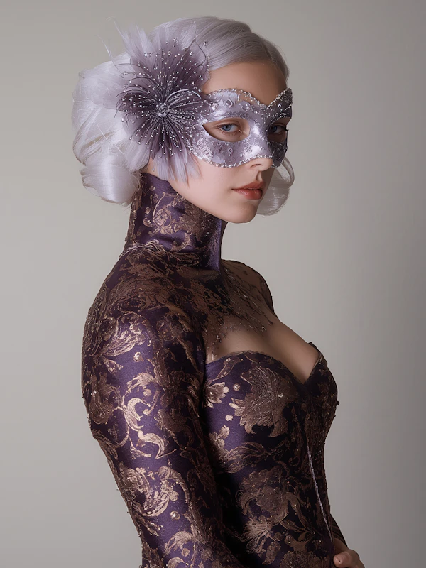 Elegant Masquerade Portrait