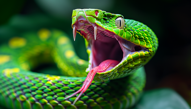 Close-up of Green Snake