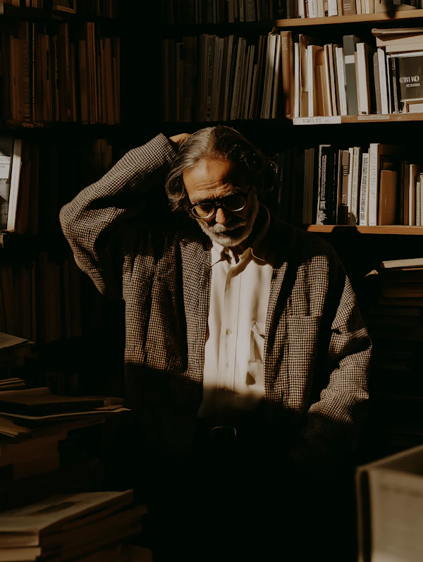 Contemplative Reader Scene