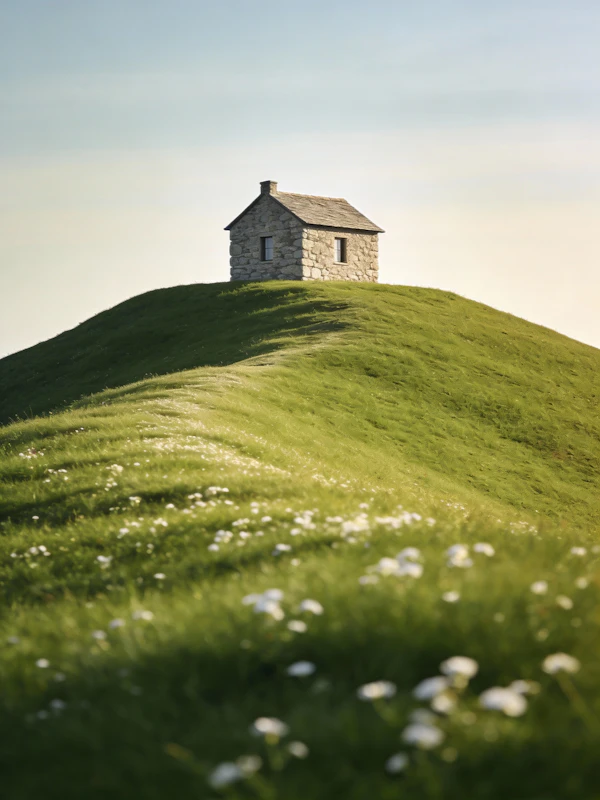 Stone Cottage on Hill
