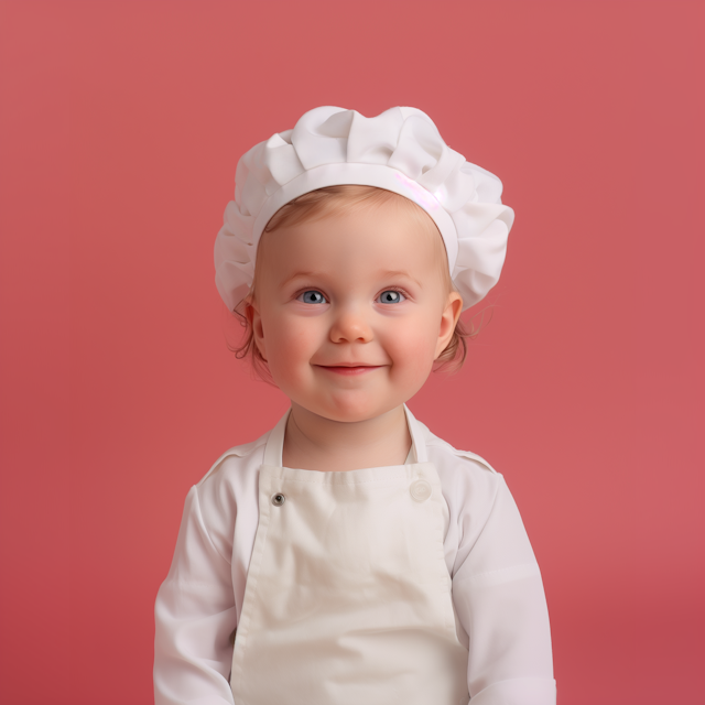 Joyful Child in Chef Costume