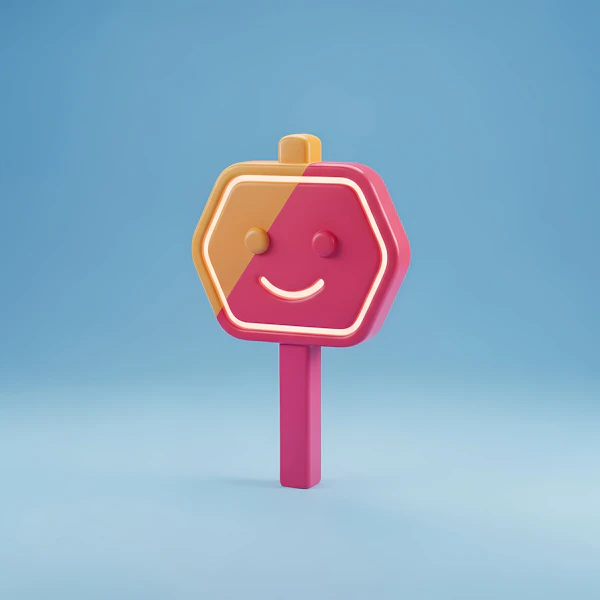 Smiling Hexagonal Lollipop