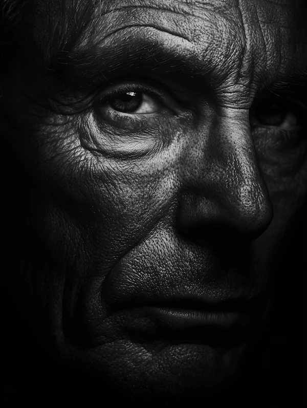 Dramatic Portrait Close-Up