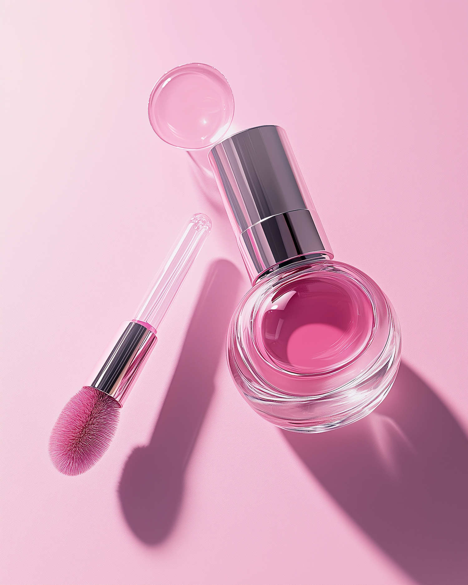 Pink Cosmetic Product Close-Up