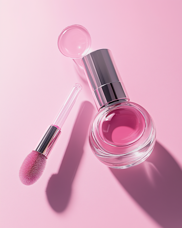 Pink Cosmetic Product Close-Up