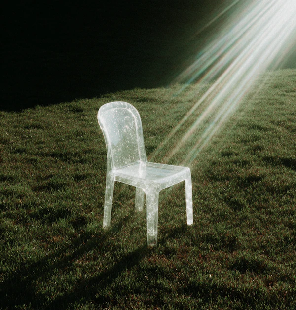Transparent Chair on Lawn