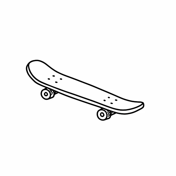 Minimalist Skateboard Art