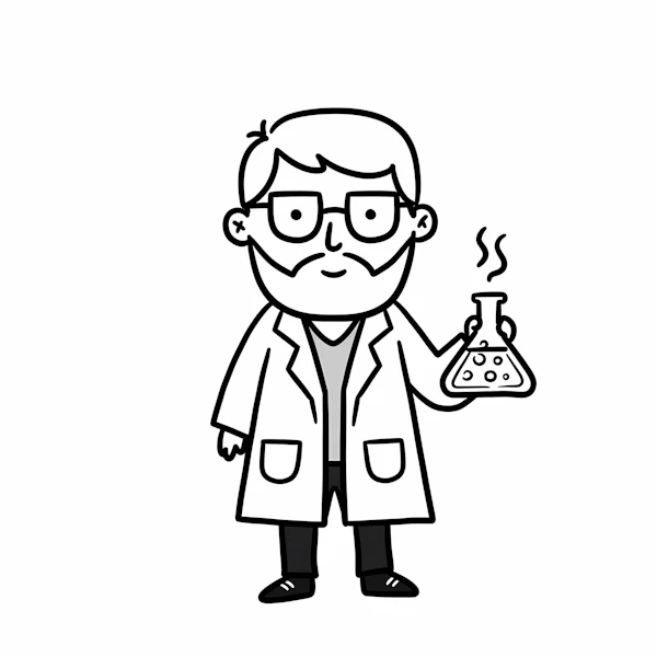 Scientist Cartoon Art