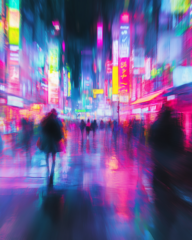 Vibrant Urban Night Scene