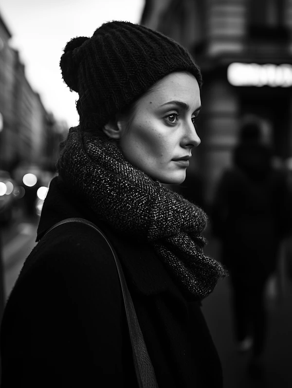 Contemplative Urban Portrait