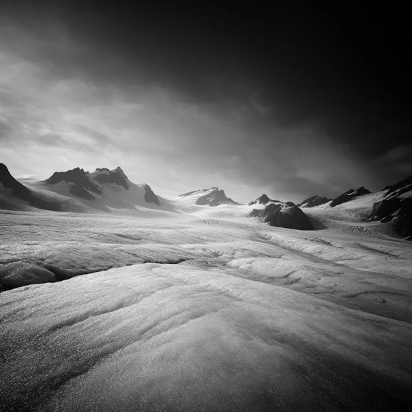 Glacier and Peaks Scene