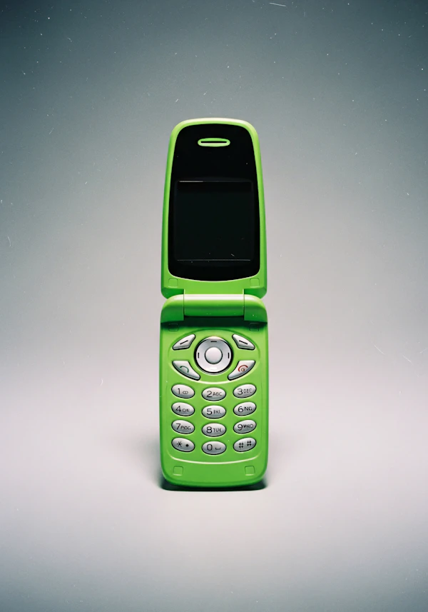 Green Flip Phone Display