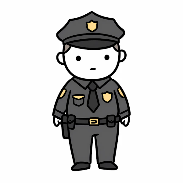 Cartoon Police Officer