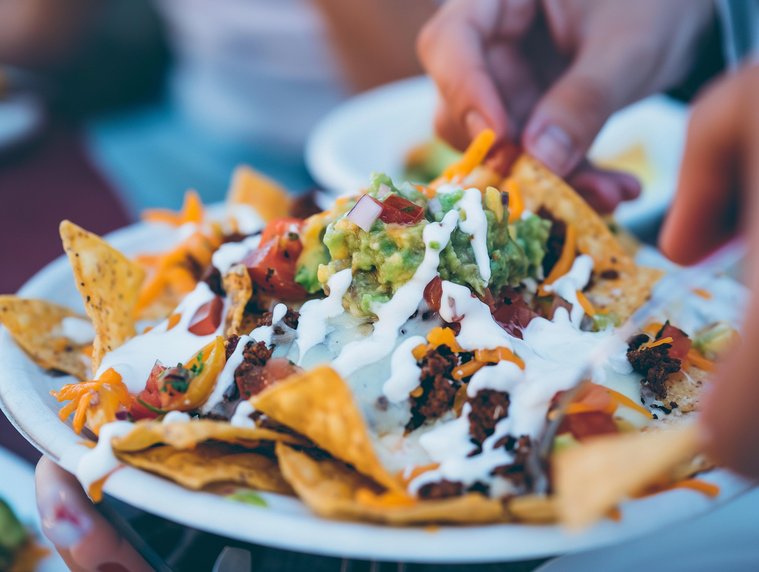 Appetizing Plate of Nachos