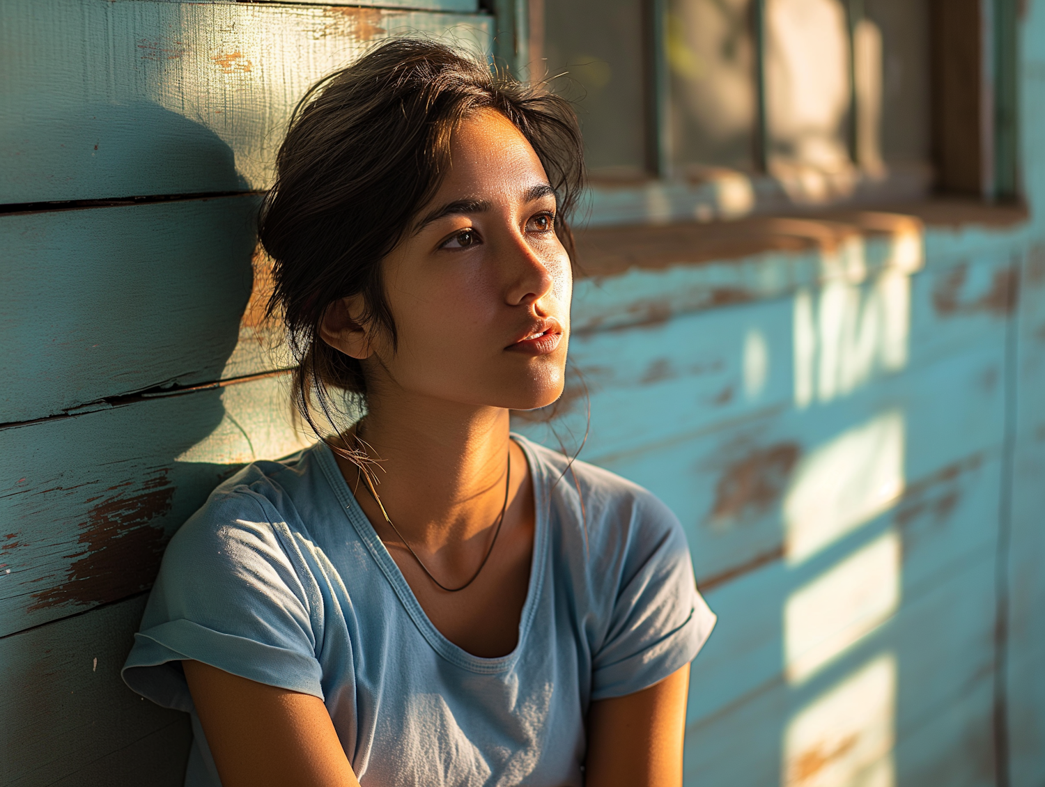 Contemplative Serenity in Golden Light