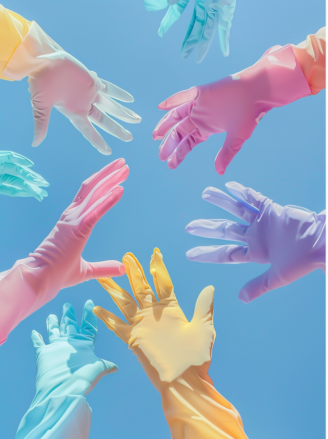 Pastel Rubber Gloves Art